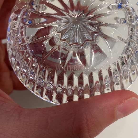 Waterford Crystal Round Ring Holder, Engagements, Weddings, 3" Dia. - Picture 4 of 5